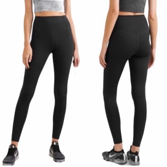 Girlfriend Collective High Rise Compression Leggings Black - Picture 1 of 7